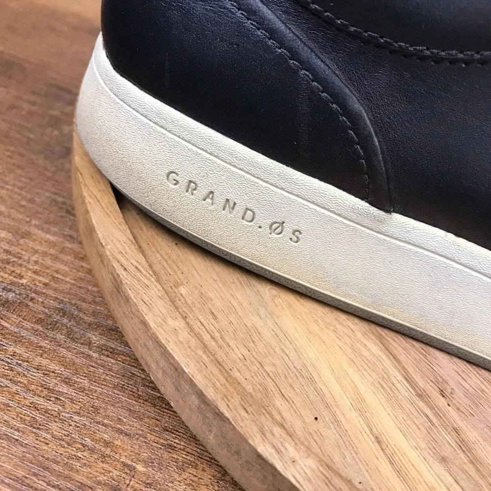 Cole Haan GrandPro Spectator Sneakers Mens 12 Black Leather Low Top Tennis Shoes